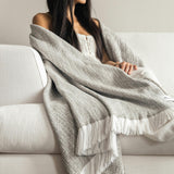 Crosshatch Stain Resistant Indoor Outdoor Throw