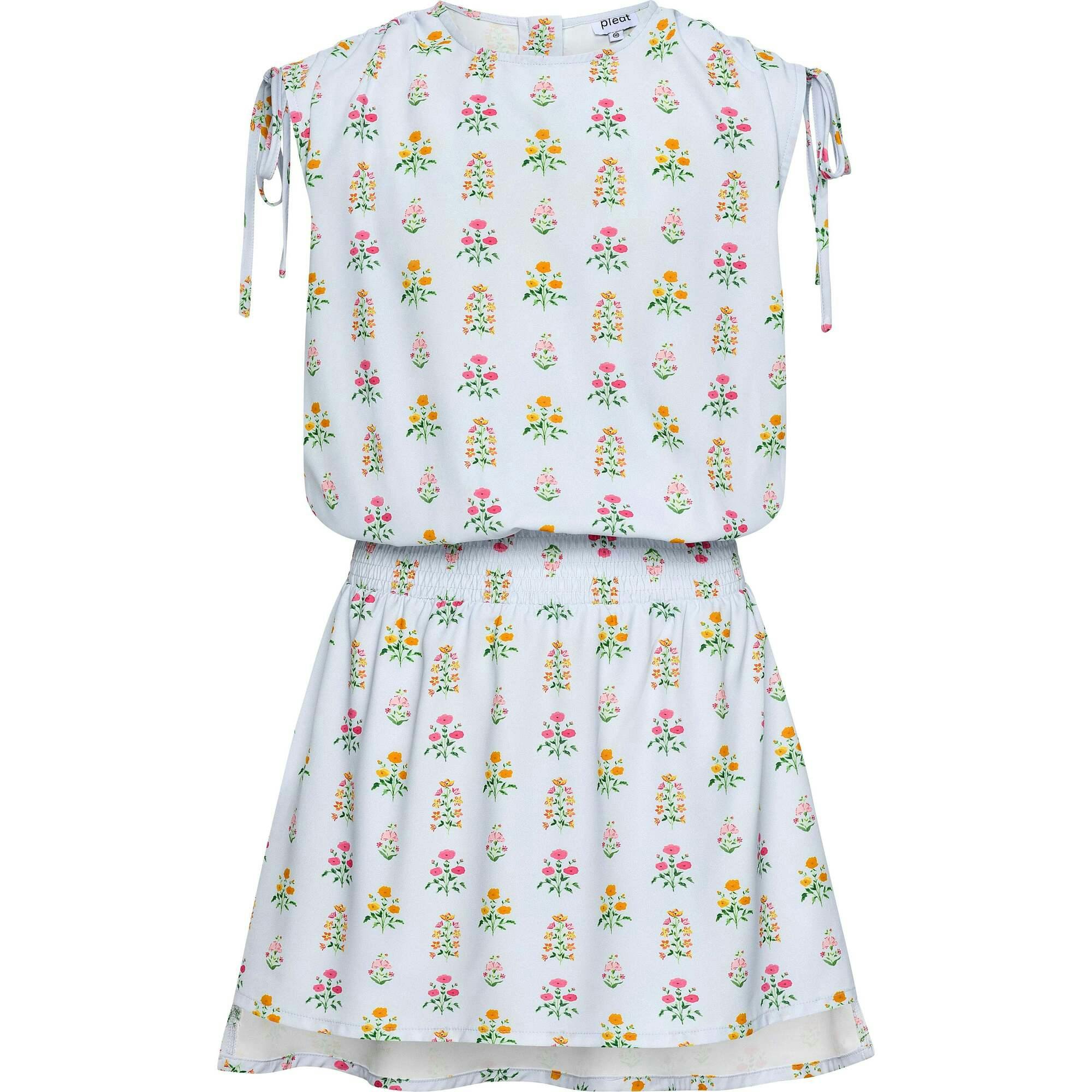 Helen Dress Blue Floral Block Print