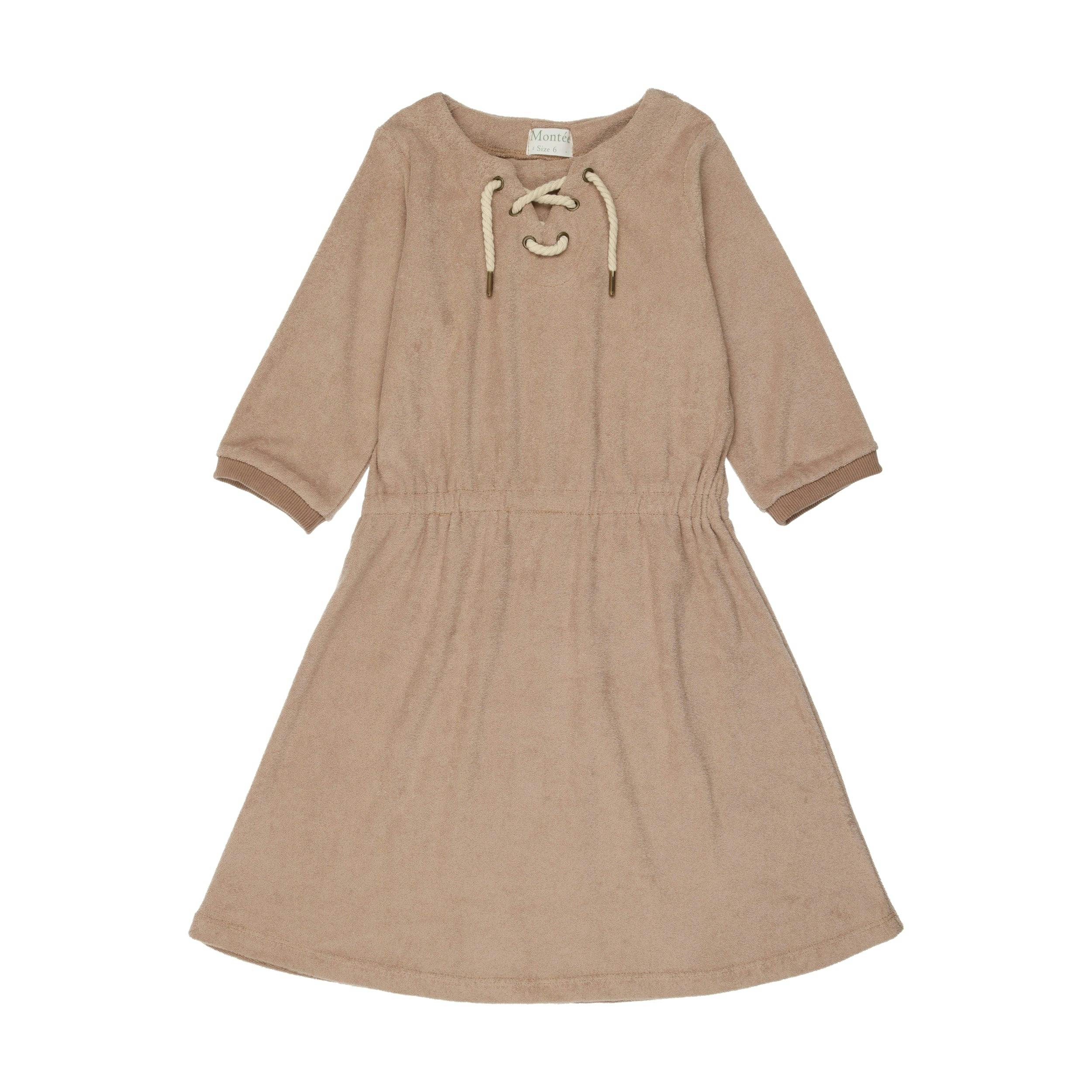 Beach Terry 3-Quarter Sleeve Dress