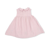 Solid Muslin Lotus - Petal Collar Dress Set
