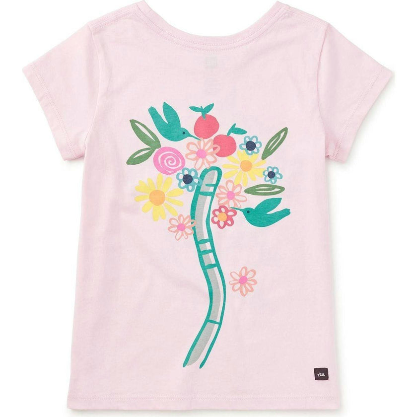 Flora & Feline Graphic Tee, Pink