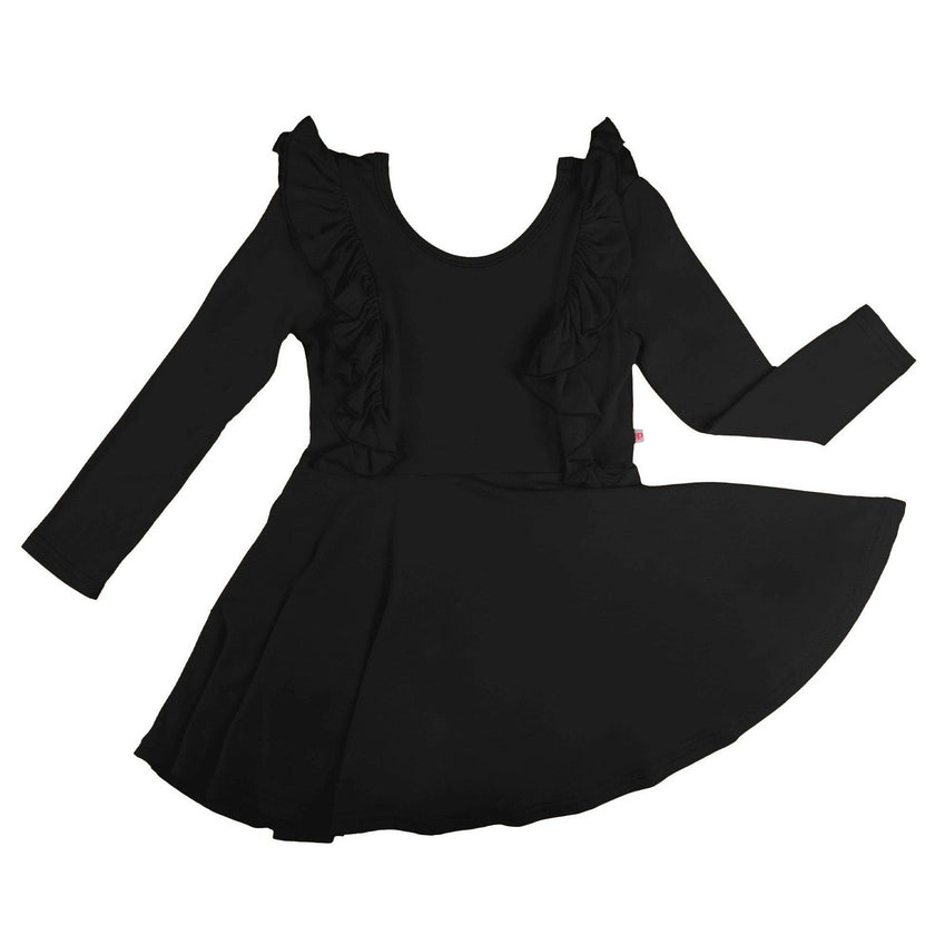 Long Sleeve Ruffle Twirl Dress