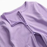 Ribbed Clever Zip Footed Baby Pajamas