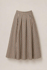 Sophia Skirt in Chestnut Gingham