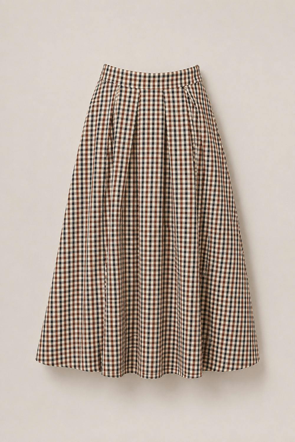 Sophia Skirt in Chestnut Gingham