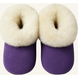 Kids Genuine Alpaca Fur Slippers | Handmade in Peru | Naturally Hypoallergenic | Lavender Plum