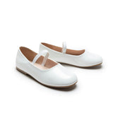 White Satin Colette Flats