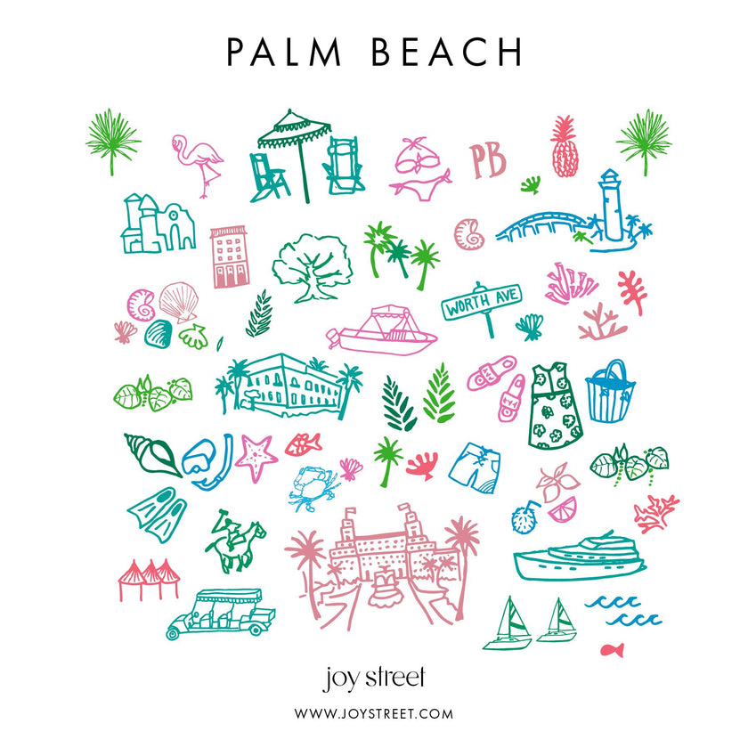 Palm Beach Round Baby Bib