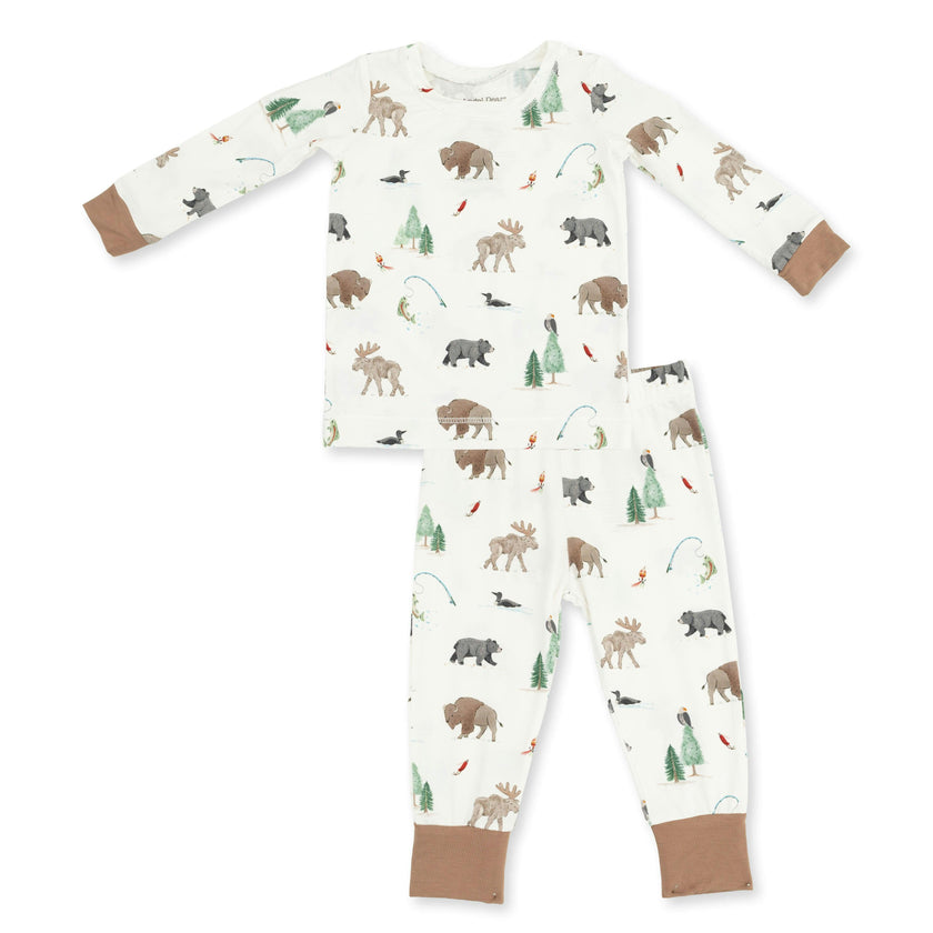 Northern Woodland Animals - Long Sleeve Loungewear Set