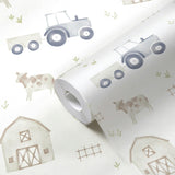 Charlie On the Farm Nursery Wallpaper