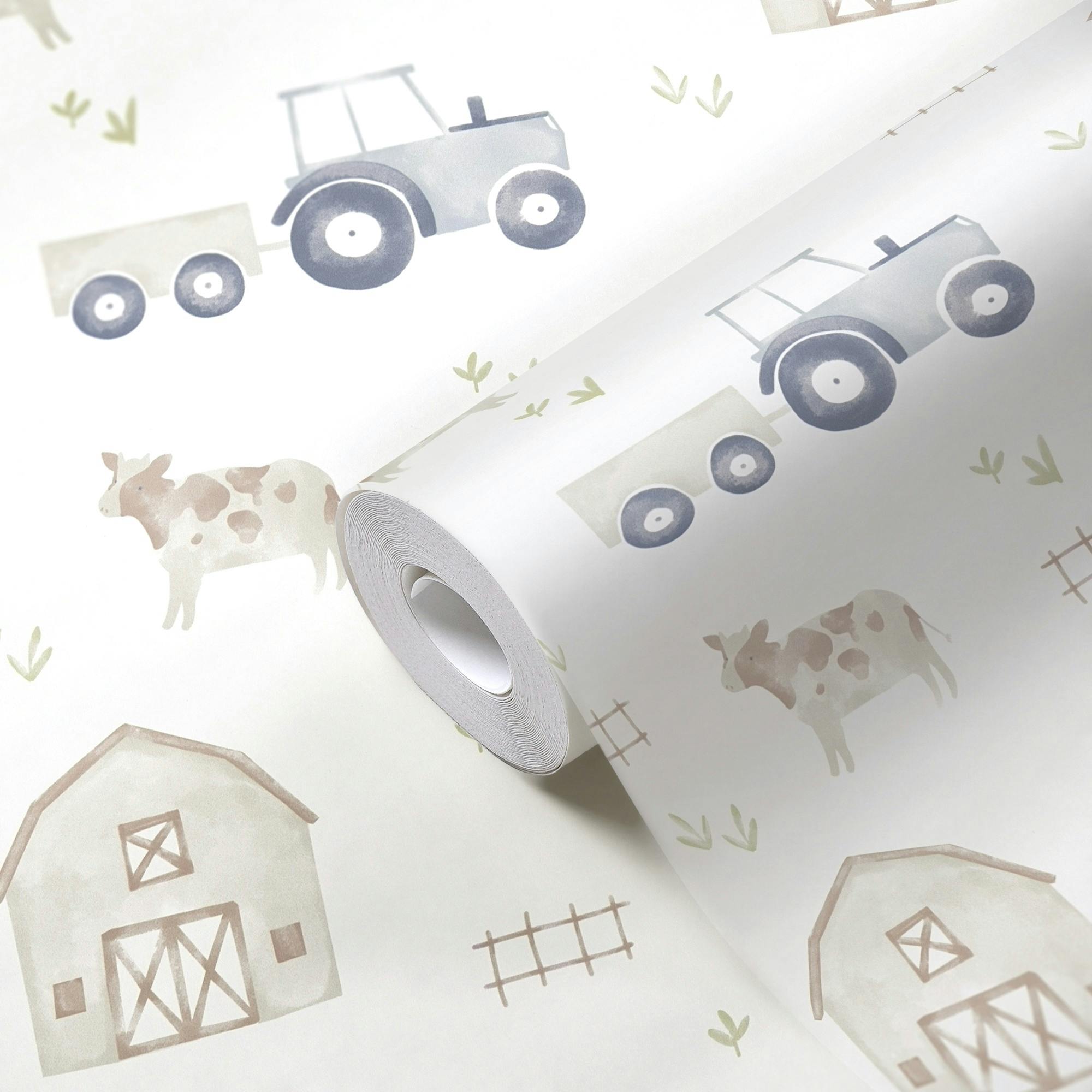 Charlie On the Farm Nursery Wallpaper