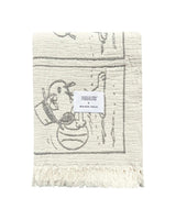 Blanket PEANUTS DESSERT Comic Strip Cotton Black / White 4.25 x 6.5ft
