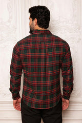 Mens John Shirt in Evergreen Plaid
