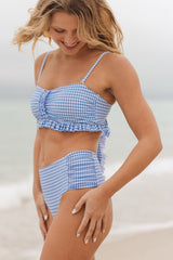 Brandi Bandeau Top in Blakely Gingham