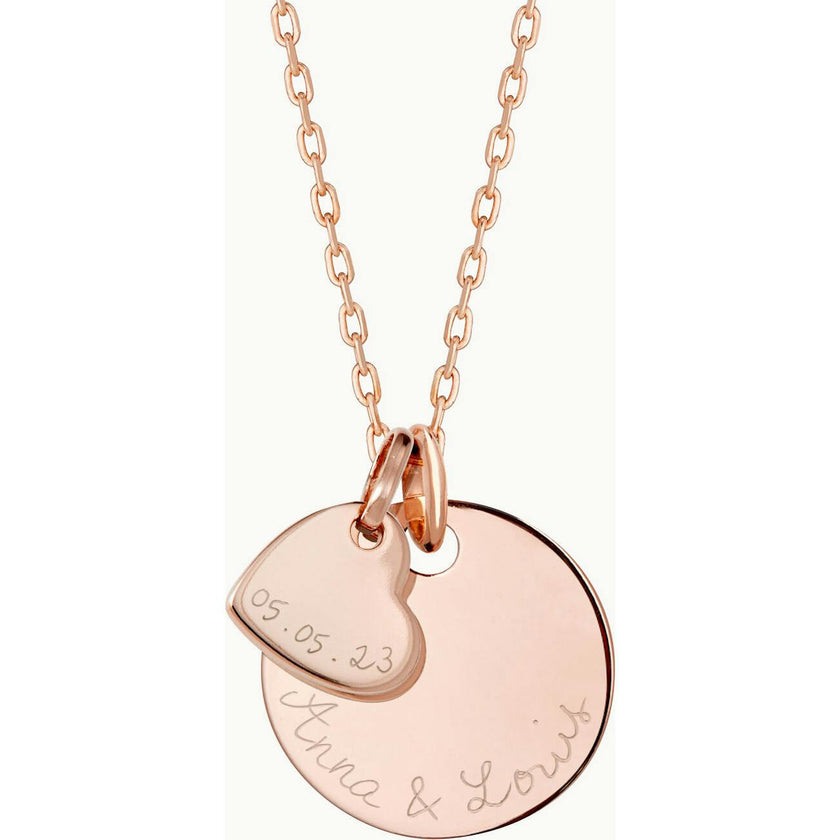 Personalized Love Necklace 18k Rose Gold Plated