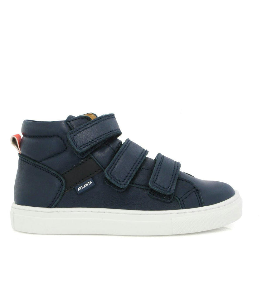 Soft Nappa Leather Sneaker Boots, Dark Blue