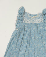 Sita Dress - Tonal Floral Blue print
