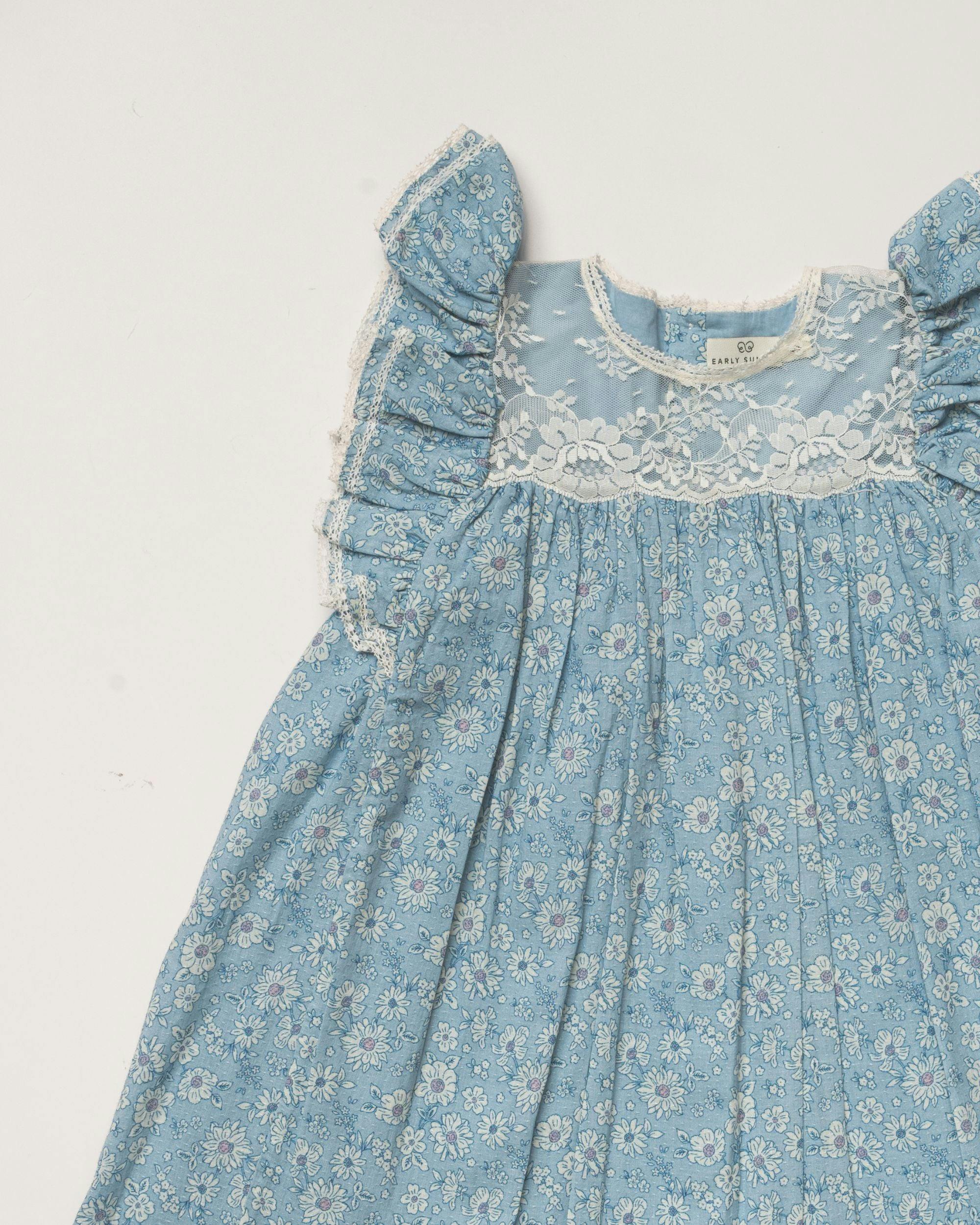 Sita Dress - Tonal Floral Blue print