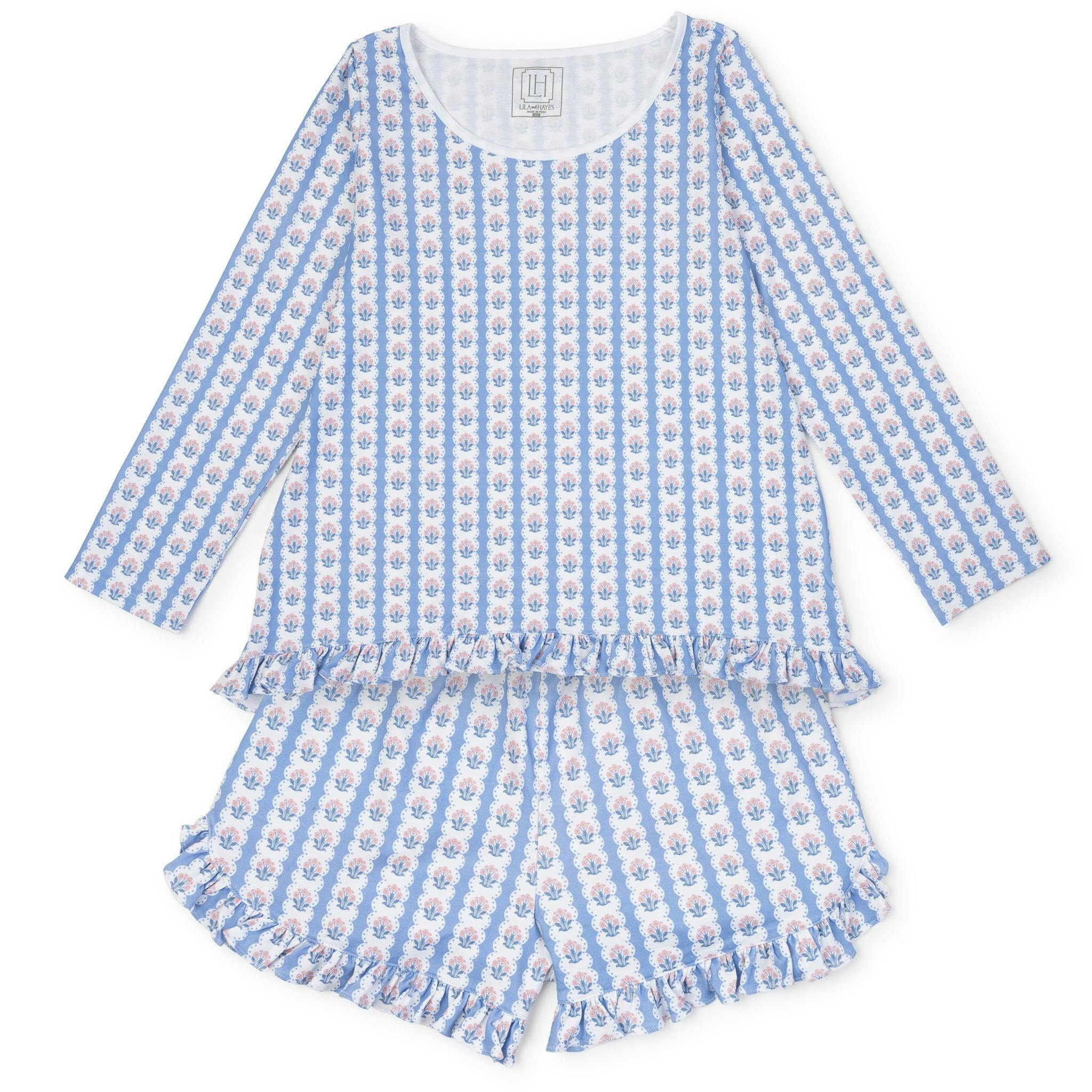 Kathryn Women's Pajama Short Set - Harvest Ribbon Floral