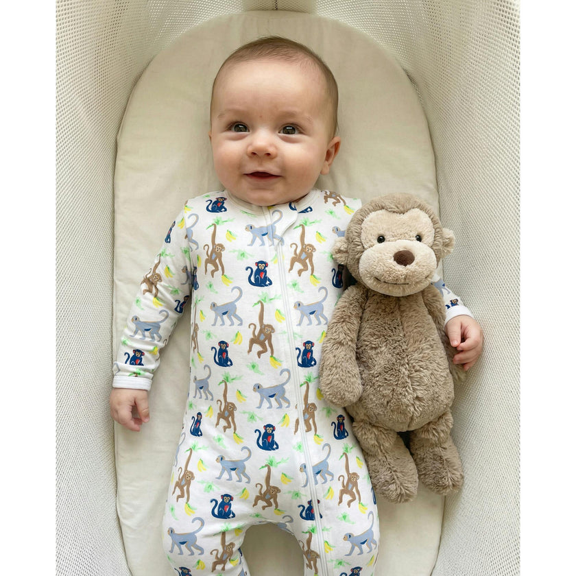 The Organic Zipper Footie [Monkeying Around]