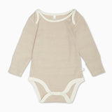 Long Sleeve Bodysuit - Oatmeal Stripe