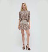 The Brixley Nap Skirt -  Chedworth Paisley Brown