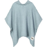 children's linen waffle poncho - sky blue