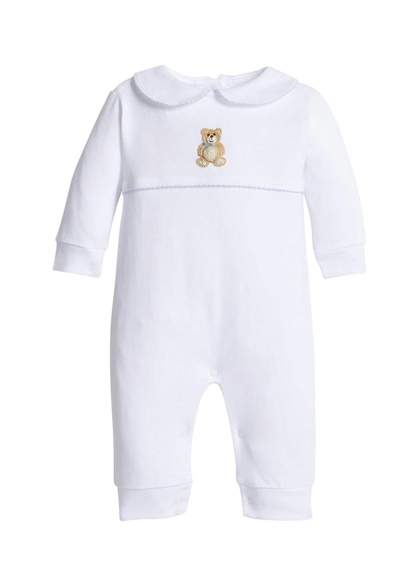 Crochet Playsuit - Blue Teddy Bear