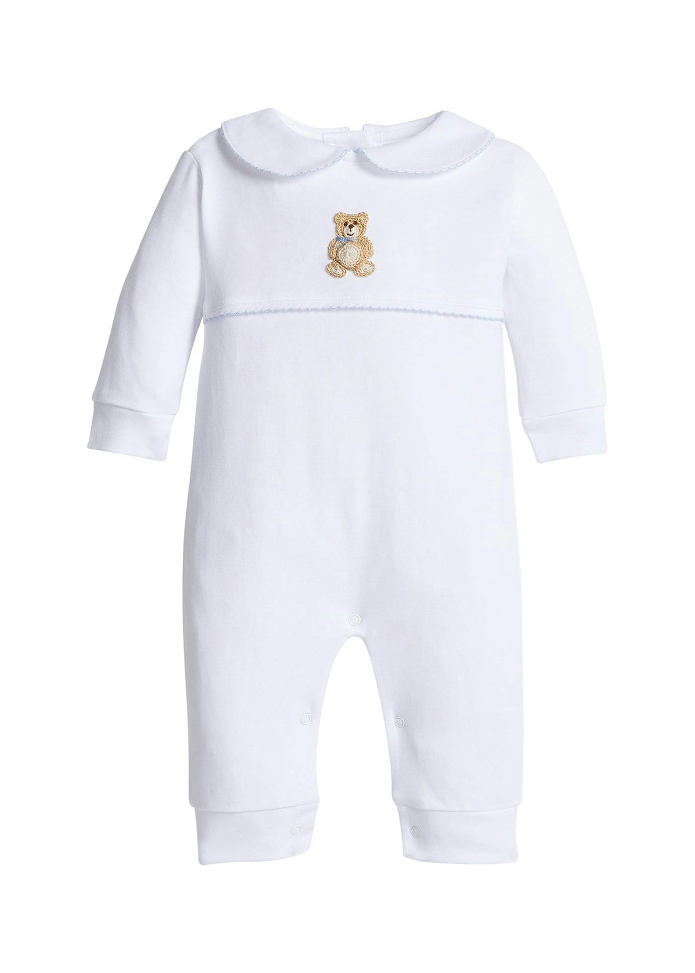 Crochet Playsuit - Blue Teddy Bear