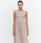 The Cosima Nap Dress - Rust Stripe