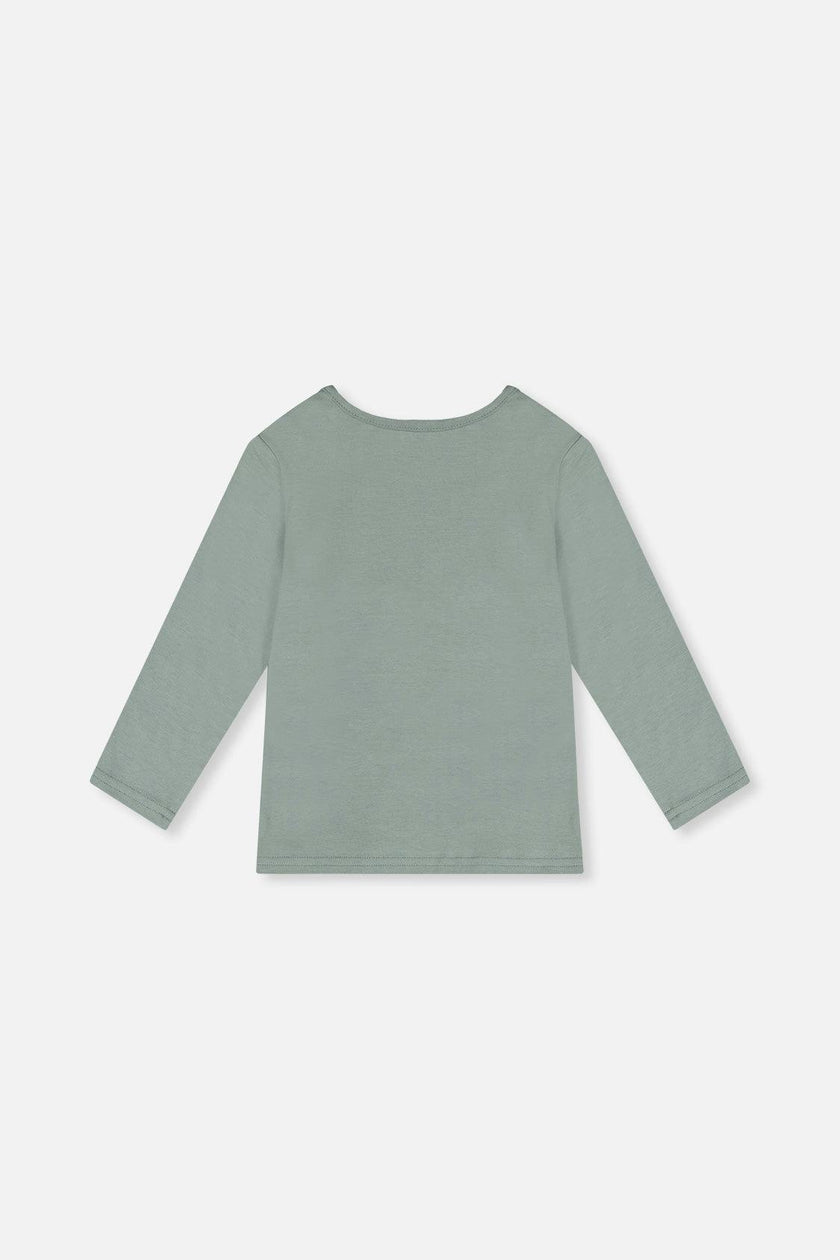Organic Cotton Long Sleeve T-Shirt Sage Green