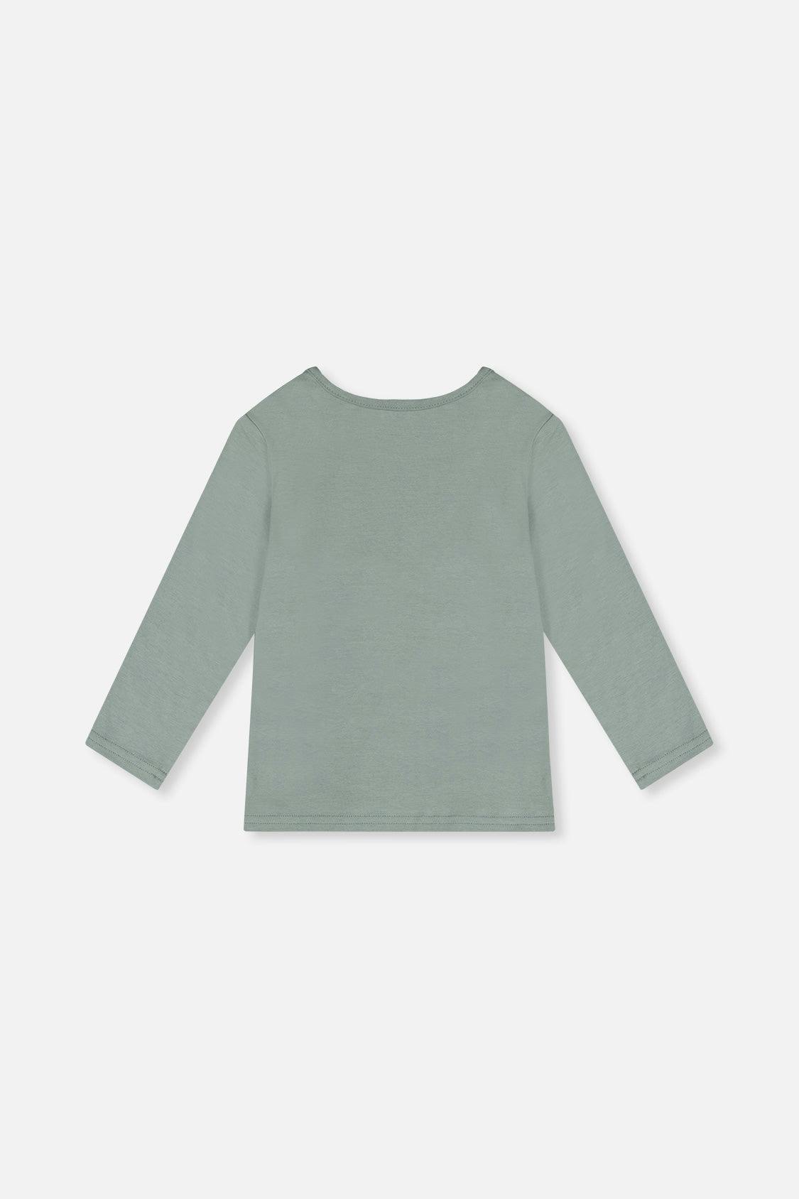 Organic Cotton Long Sleeve T-Shirt Sage Green