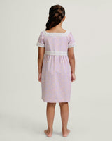Girl's Twill Juliette Nightgown in Fleur Blush