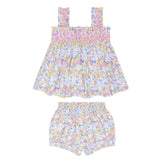 baby girls jasmine blossom smocked top and bloomer set
