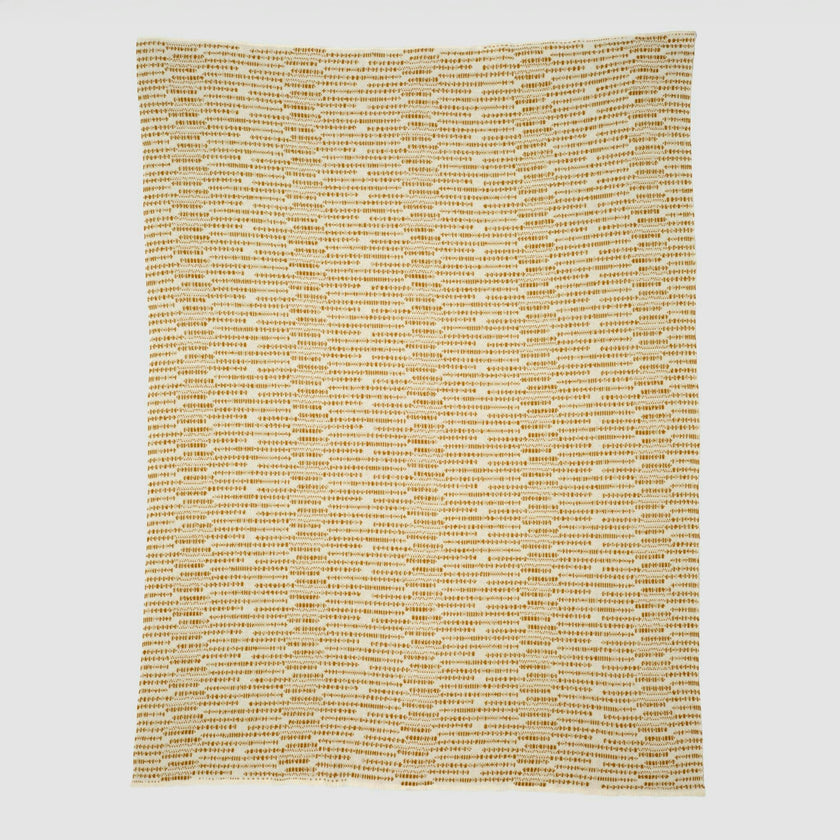 Cotton Sustainable Knit Striped Throw Blanket - Sand Stone