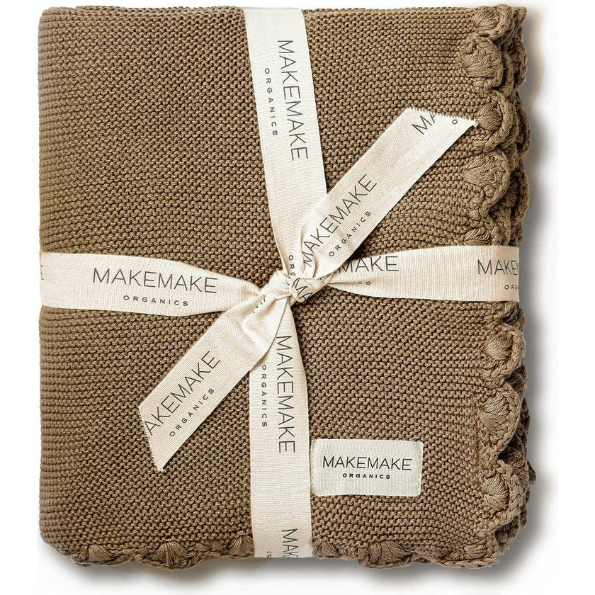 Organic Cotton Scalloped Baby Blanket