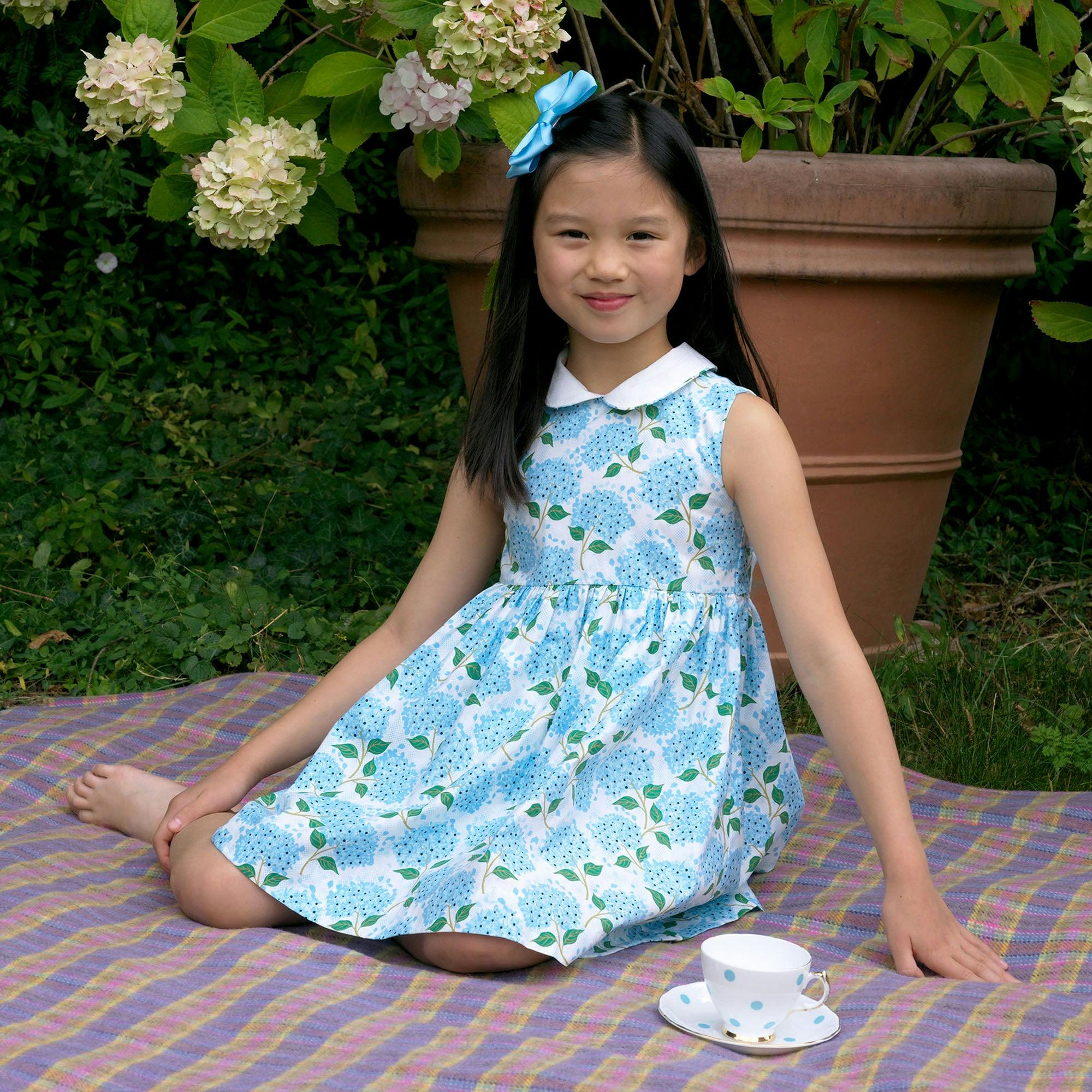 Hydrangea Peter Pan Collar Dress