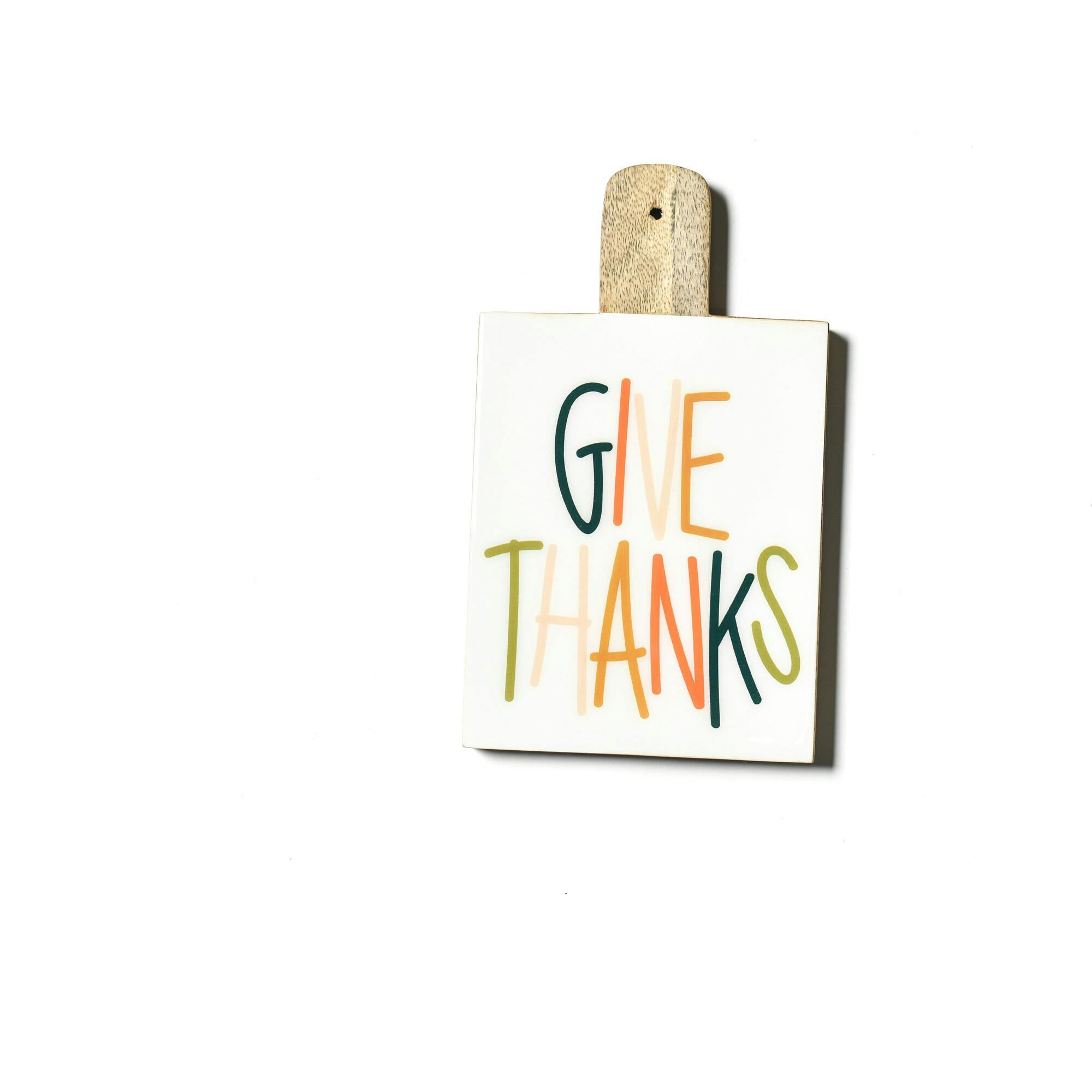 Give Thanks Wooden Rectangle Board