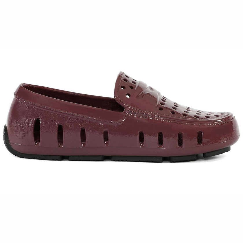 KIDS BURGUNDY PATENT/BLACK PRODIGY DRIVER