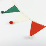 Christmas Pompom Flag Garland