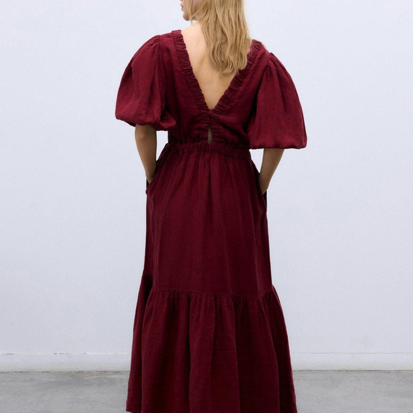 Aloe Woman Dress Crimson Wine