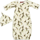 Organic Cotton Newborn Gown & Hat Set