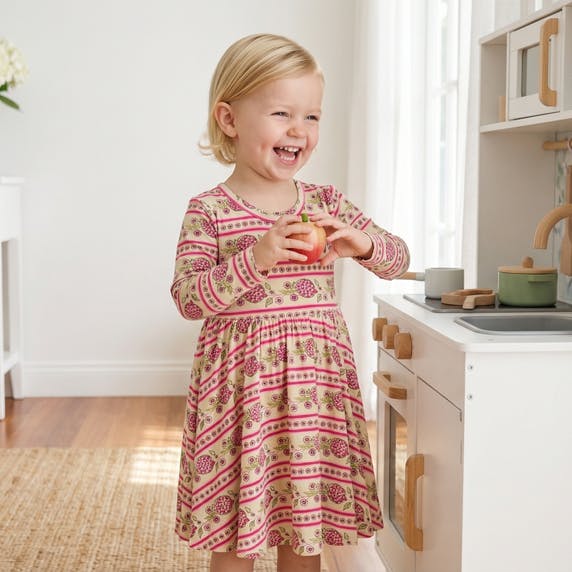 Pomegranate Soiree Bamboo Twirl Dress
