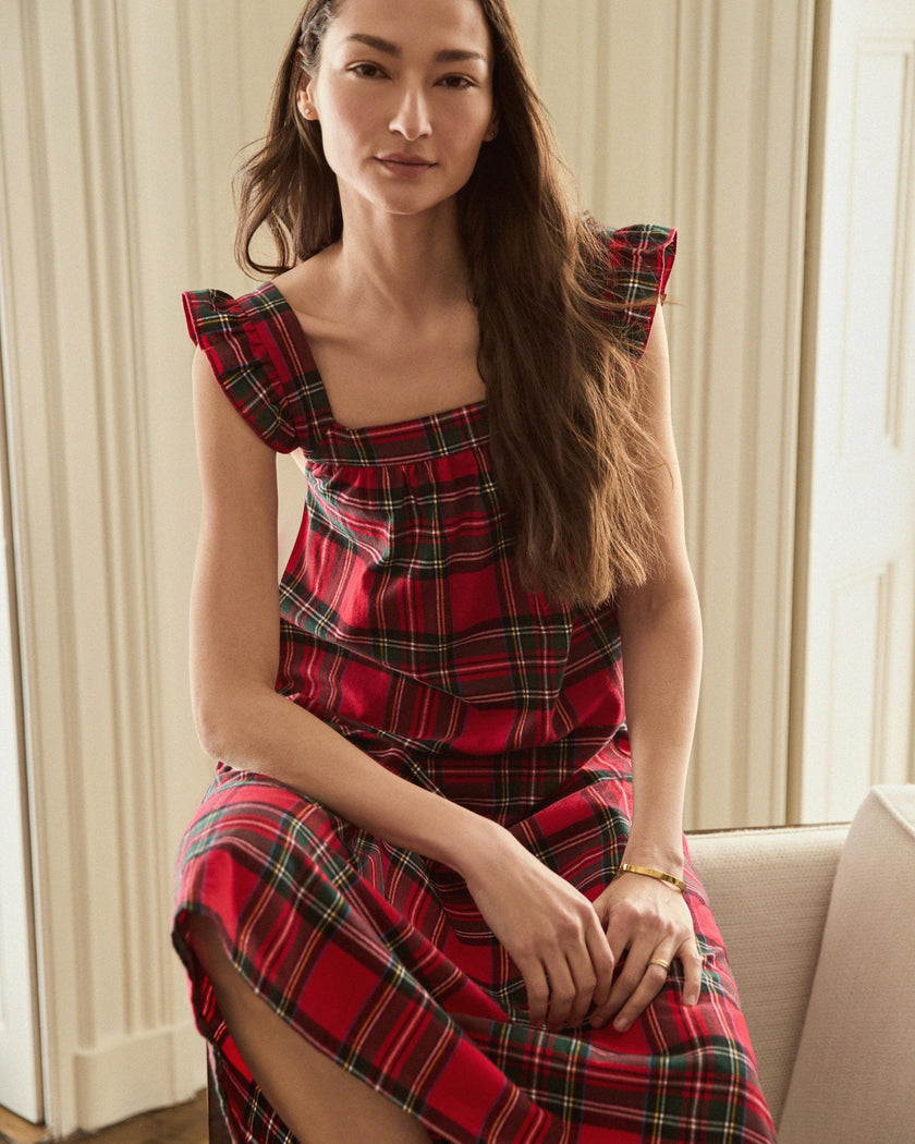 Women's Brushed Twill Clara Nightgown in Imperial Tartan