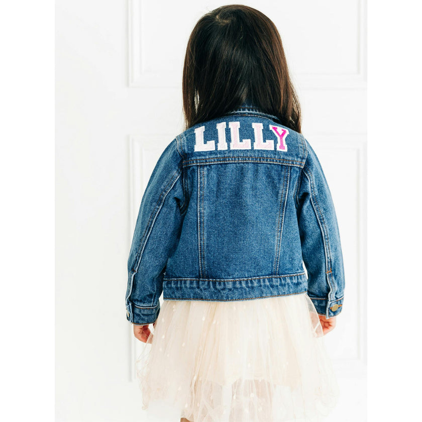Custom Embroidered Washed Denim Jacket