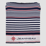 Custom Personalized Sustainable Knit Throw Blanket - Nautical Stripes