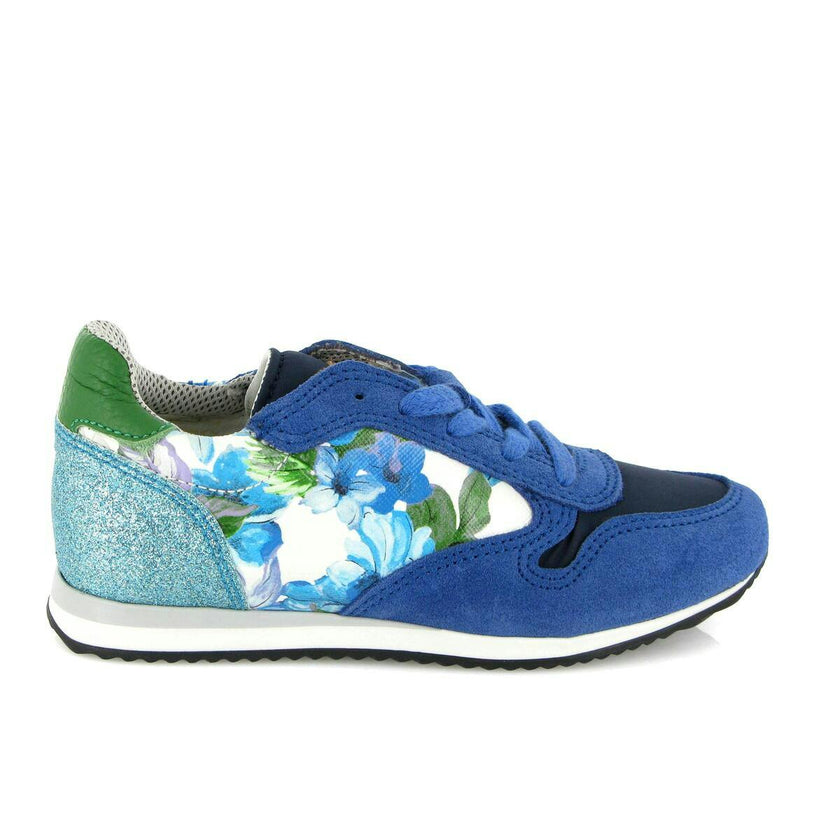 Leather & Textile Runner, Blue Multi