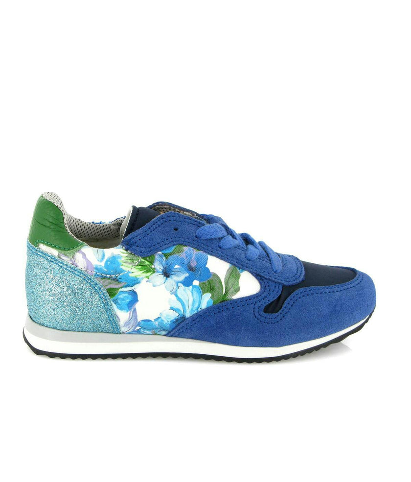 Leather & Textile Runner, Blue Multi