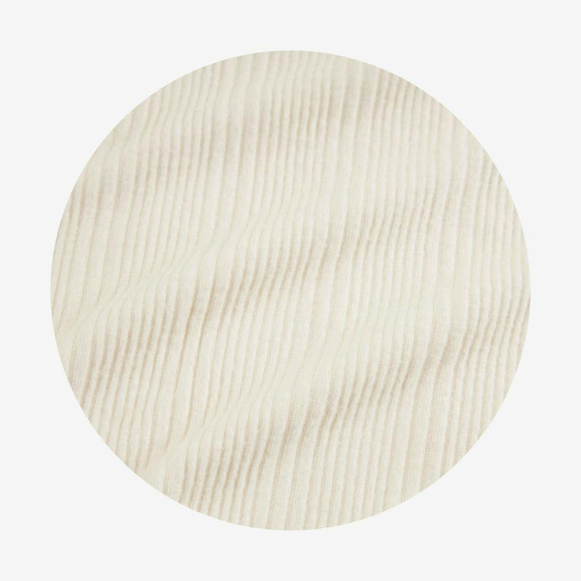 Ivory Pacci Ribbed Ruffled Top