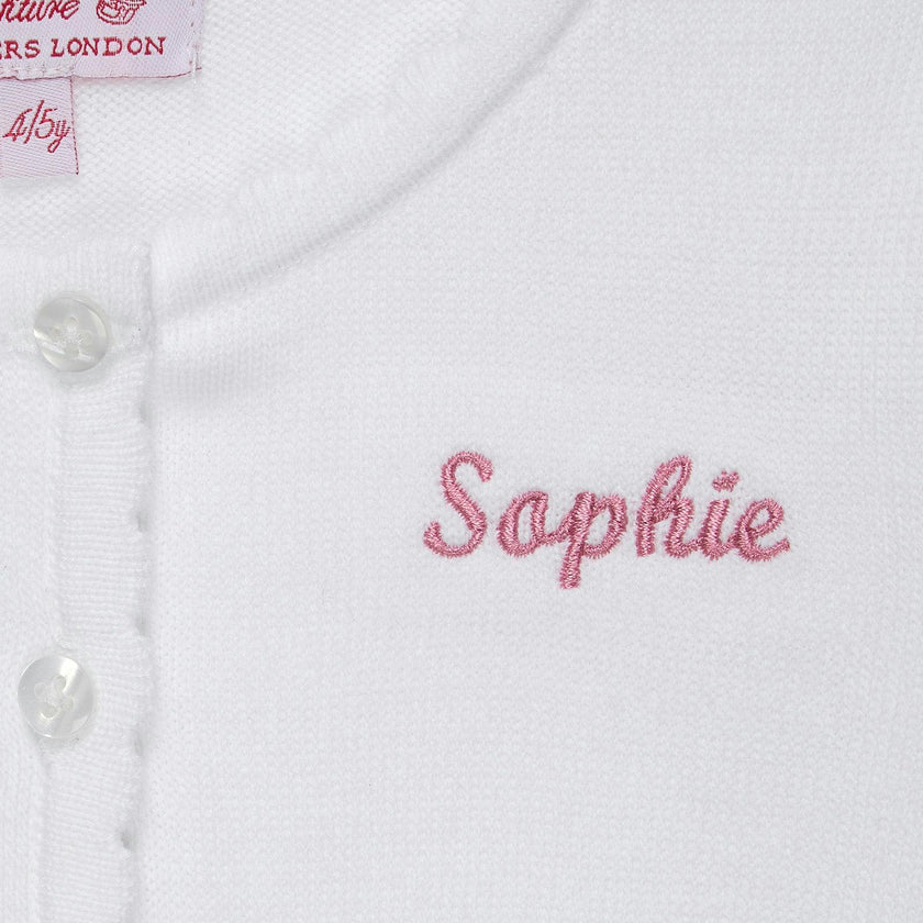Sophie Cropped Cardigan in White